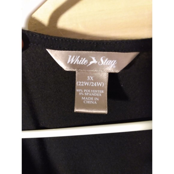 WHITE STAG WOMENS T-SHIRT BLACK  SIZE 3X 22W/24W - Picture 3 of 12